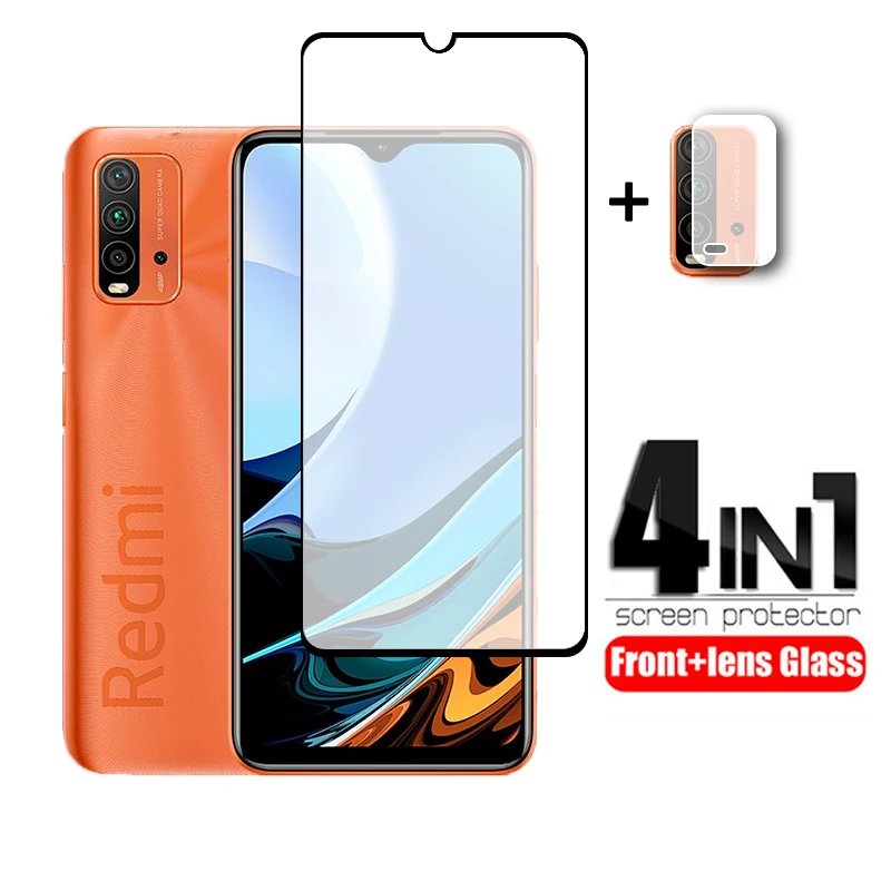 Cristal de pantalla completa para Xiaomi Redmi Note 9T, cristal de c&aacute;mara para Xiaomi Redmi Note 9T, 5G, 2 uds.-1