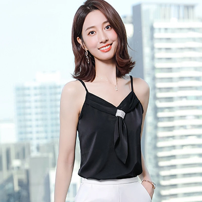 

1pcs Women's Sexy Suspenders Camisole Tops 2021 Summer New Cotton Blend Beading irregular Bustier Stretch Tube Ladies bras Tanks