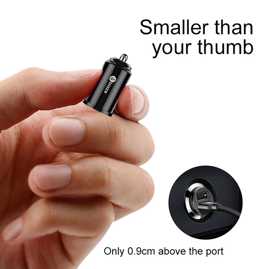 Biaze, автомобильное зарядное устройство с двумя usb-портами 3,1 А, универсальное интеллектуальное автомобильное зарядное устройство для iPhone, samsung, мобильного телефона