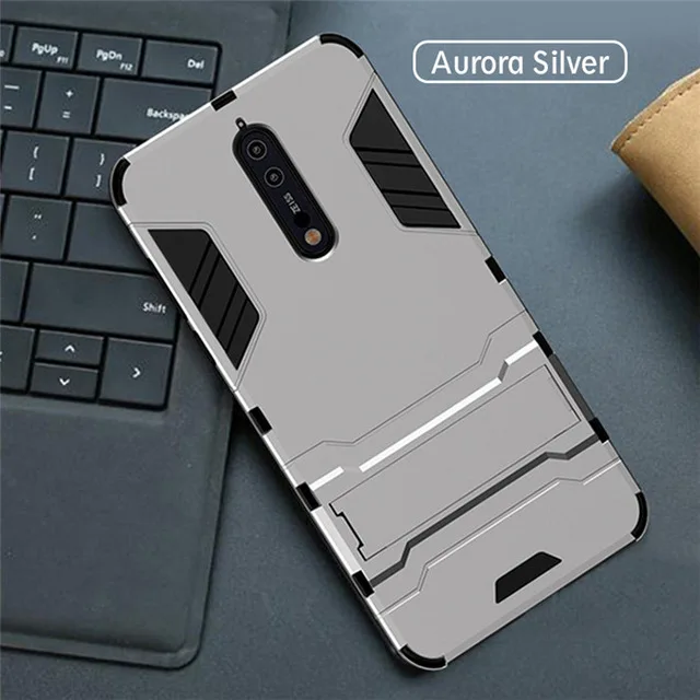 Тонкий гибридный жесткий чехол из поликарбоната и ТПУ противоударный подставка