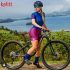 KAFITT Pro триатлона Для женщин триатлона короткий рукав Велоспорт костюм колготки Ropa Ciclismo Костюм; Детский спортивный костюм
