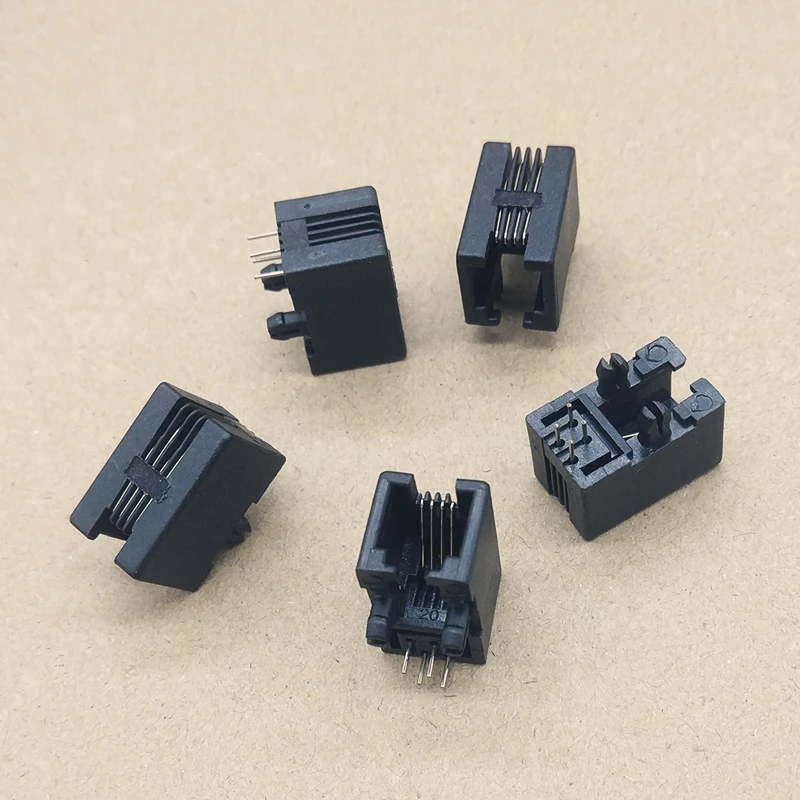 Розетка для телефона 20 шт./лот RJ11 90 градусов 4 контакта розетка со стразами |
