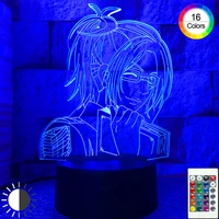 acrylic table lamp anime attack on titan night light bedroom decor anime decor character night light cool kid child gift