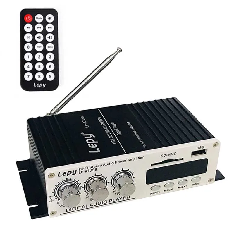 Lepy LP-A7USB усилители мощности многофункциональные FM SD USB MP3 плеер стерео для дома и