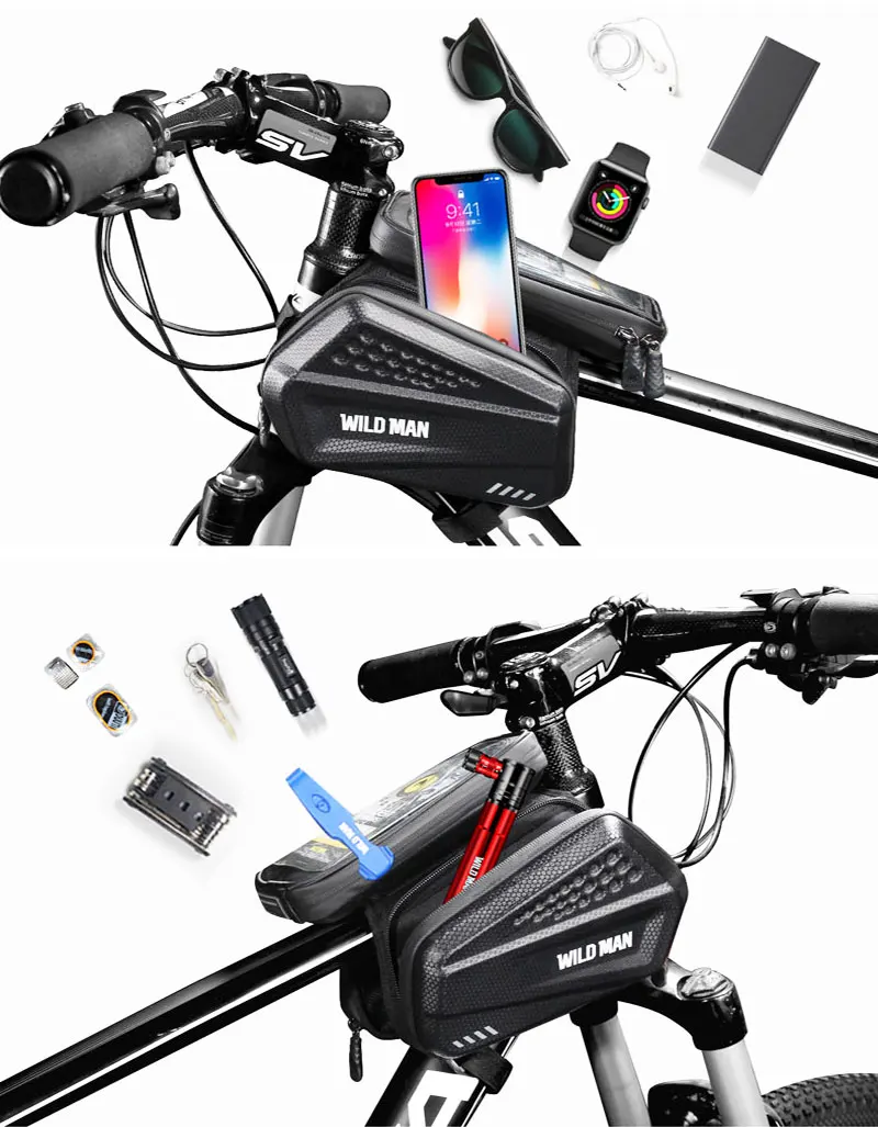 WILD MAN велосипедный передний Топ труба рамка сумка для велоспорта непромокаемый