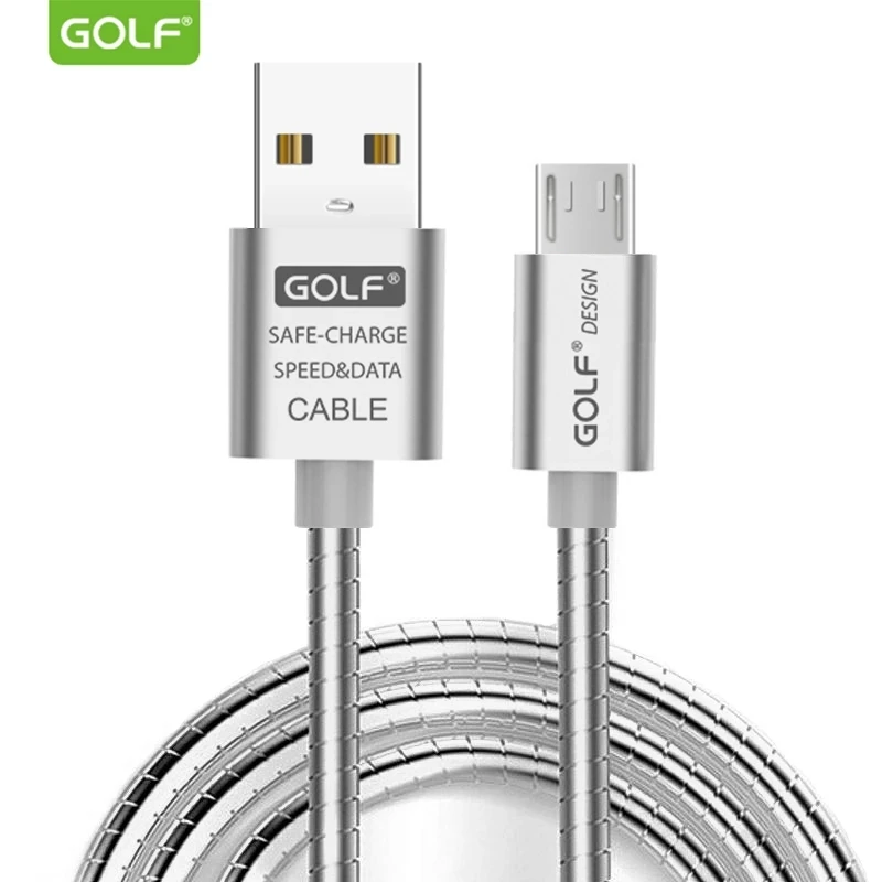 USB кабель GOLF 1 м для зарядки и передачи данных iPhone 7 8 Plus XR X XS 11 Pro Max Samsung S7 S8 S9 S10 LG OnePlus
