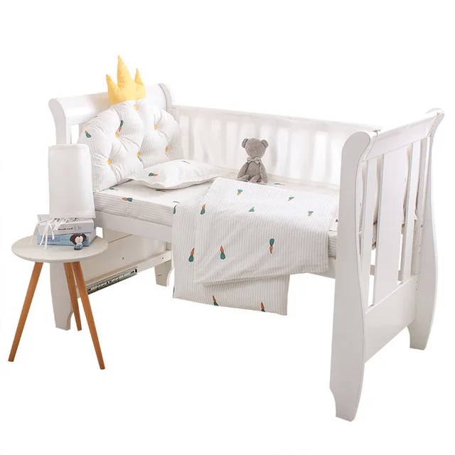 Из дышащего материала для детской кроватки набор с простыней 5 штук в партии