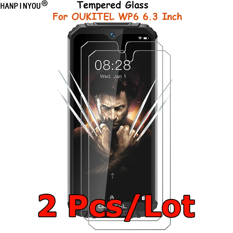 

2 шт./лот для OUKITEL WP6 6,3 "закаленное стекло Защита экрана Ультра тонкая Взрывозащищенная защитная пленка