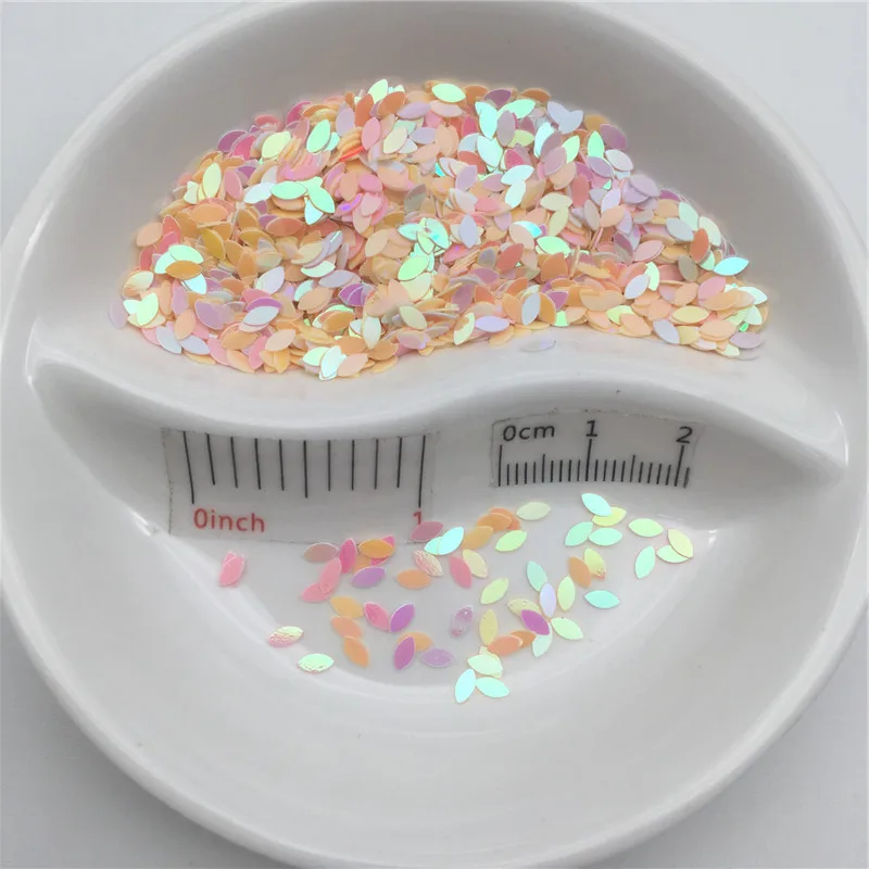 Новинка! Пайетки овальные в форме конского глаза из ПВХ 20 г 5 мм|sequin paillette|loose