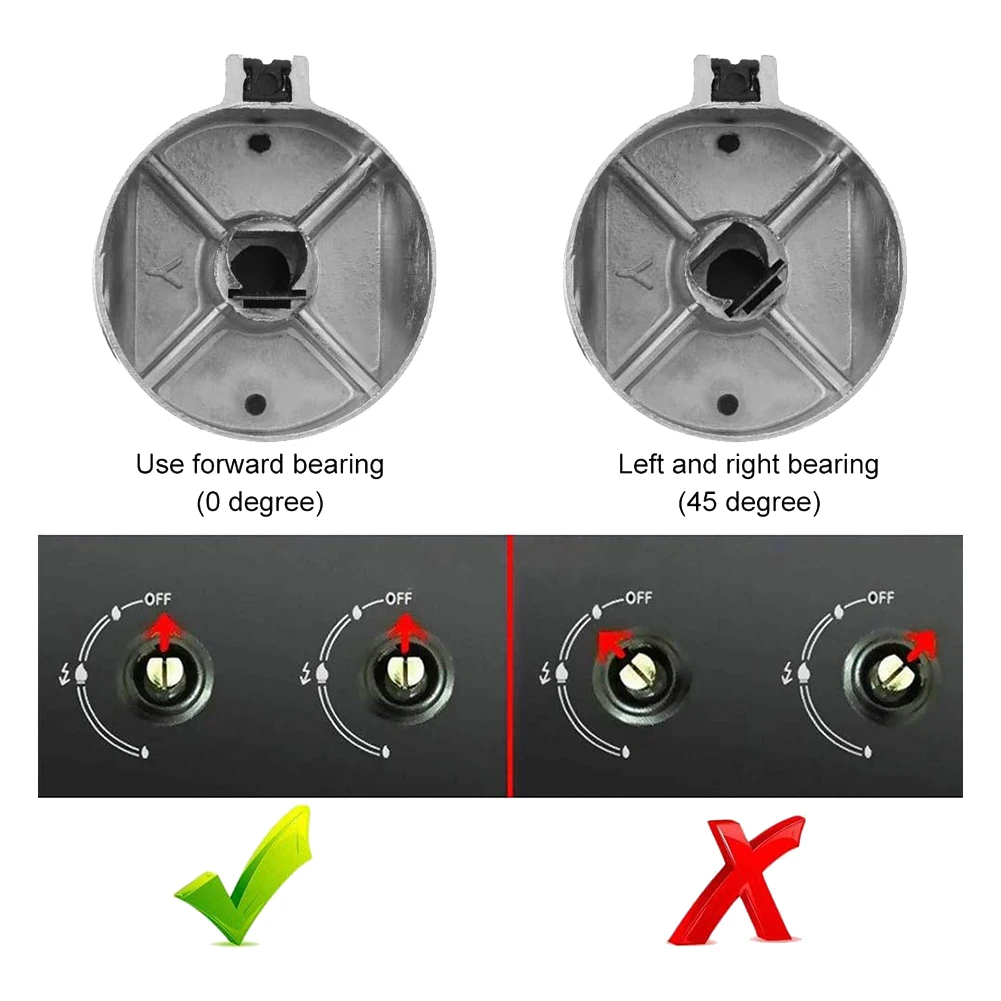 

8 PCS Gas Stove Knob Cooker Control Switch Range Oven Knobs Cooktop Burner Knob for Kitchen Replacement Accessories 8mm