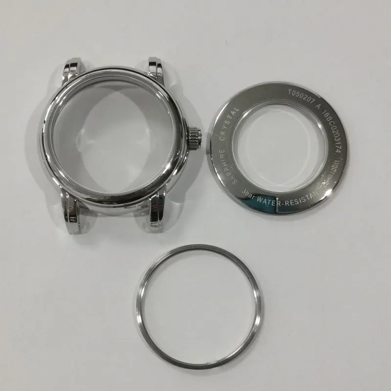 T050207A case Чехол для часов, задняя крышка, сапфировое стекло, зеркальные запчасти, чехол из нержавеющей стали для T461/T035617A/T086408A/T044430A/T100417A - Цвет: T050207A case