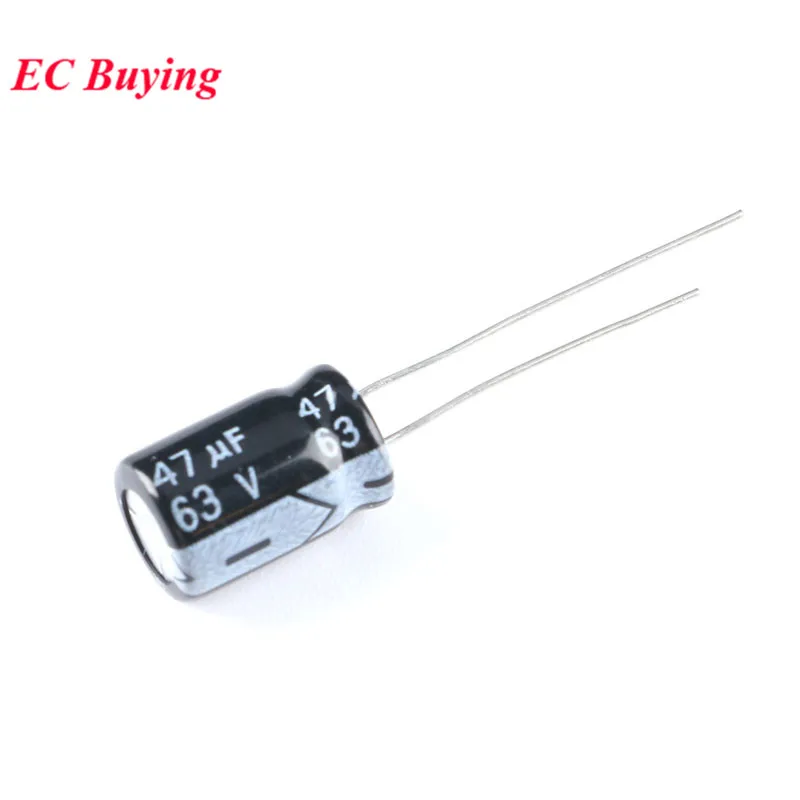 50pcs DIP Electrolytic Capacitor 63V 47UF ± 20% 8*12mm Aluminum 8x12mm | Электронные компоненты и принадлежности