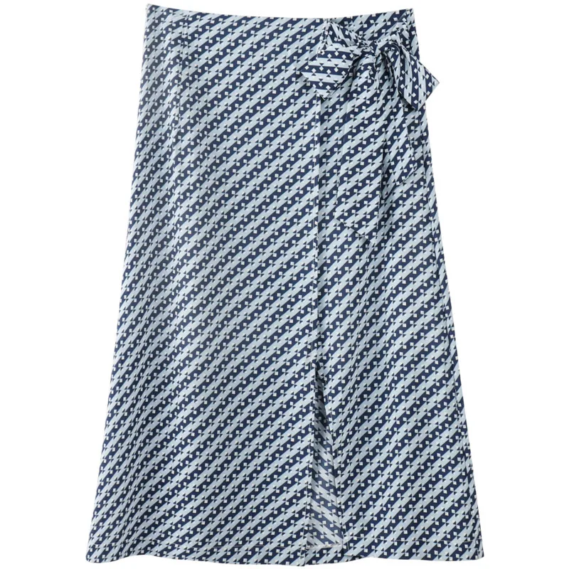 

2021 summer new style A-line skirt twill high waist slimming fashion OL mid-length chiffon skirt bag hip skirt