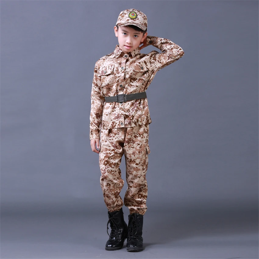 Солдатская Военная униформа для костюмированной вечеринки детский армейский