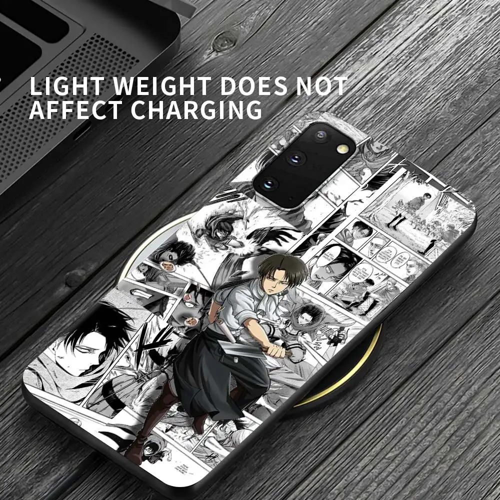 

Case For Samsung Galaxy S21 S20 FE S10 S8 S9 Plus Note 20 Ultra 9 8 10 Lite Black Shell Fundas Attack On Titan Eren Jaeger Manga
