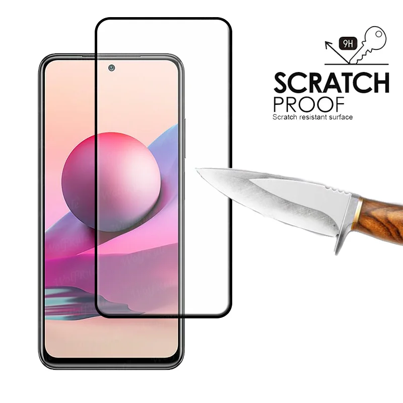 Cristal 4 en 1 para Xiaomi Redmi Note 10 S, pel&iacute;cula de cobertura completa, Protector de pantalla HD para Redmi Note 10 Pro, cristal de lente-2