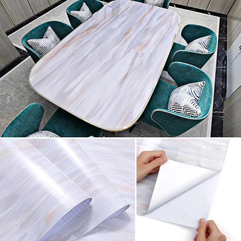 

Self-adhesive Wallpaper Sticker Roll Desktop Waterproof Marble Wallpaper Vinyl For Living Room Bathroom Kitchen Walls Home Decor