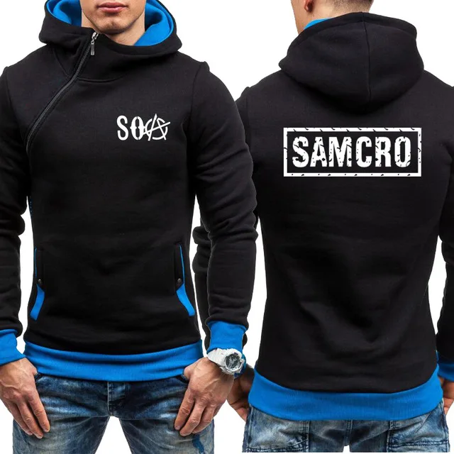 Мужские толстовки с капюшоном спортивная куртка на молнии для SOA Sons of anarchy Детский