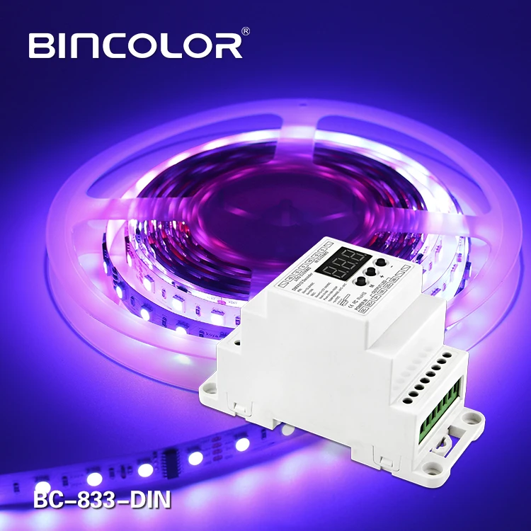 BC-833-DIN DC12-24V вход 8А * 3CH выход din-рейка постоянное напряжение DMX512/1990 Декодер