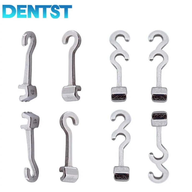 

50Pcs Dental Sliding Crimpable Hooks Long Curved Right/Left Dental Orthodontic Hook Fixed on the Arch Wires Ortodoncia