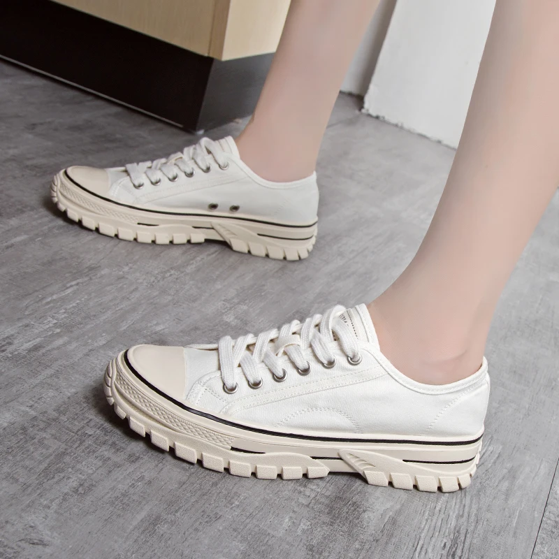 

Кеды женские холщовые, кроссовки на платформе, на шнуровке, Вулканизированная подошва, дизайнерская повседневная обувь