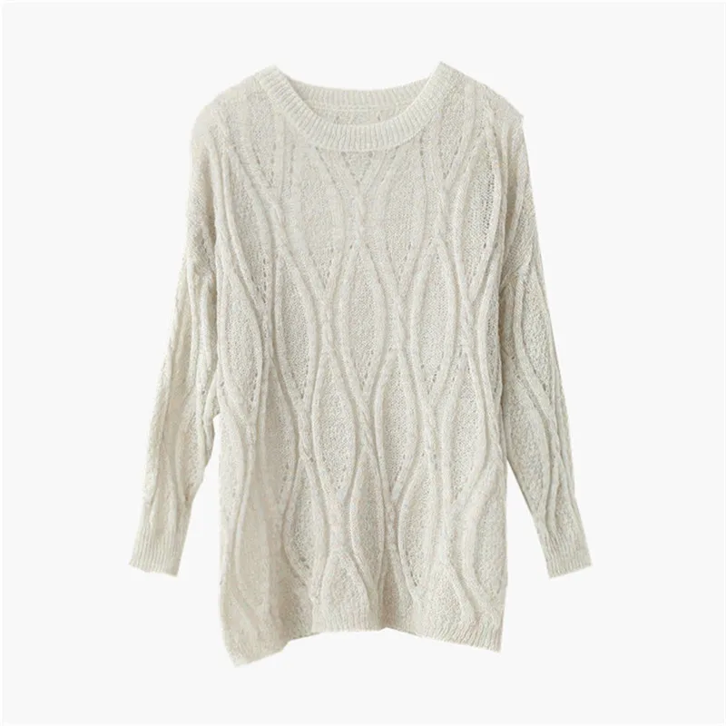 Artguy геометрический узор мохер свободный трикотажный свитер для женщин Топы