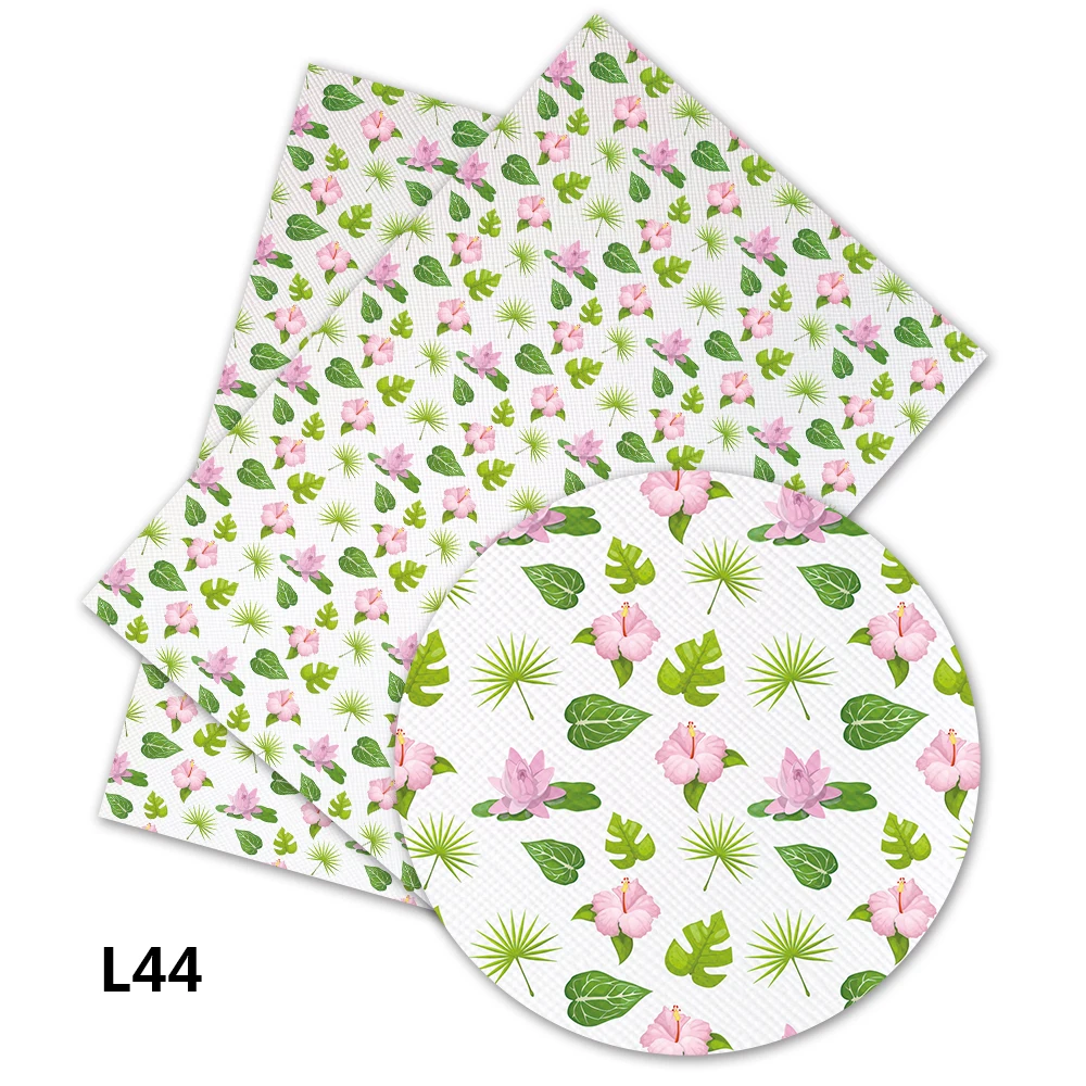 L44 Diy аксессуары 30*136 см Рождество Санта Клаус напечатано искусственная Синтетическая кожа листы для лука, DIY материалы ручной работы L43 - Цвет: L44