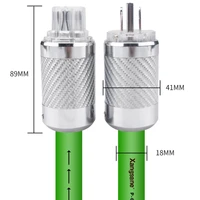 7n occ pure copper silver plated audio power cable useuau white carbon fiber rhodium plated power plug clean transparent sound