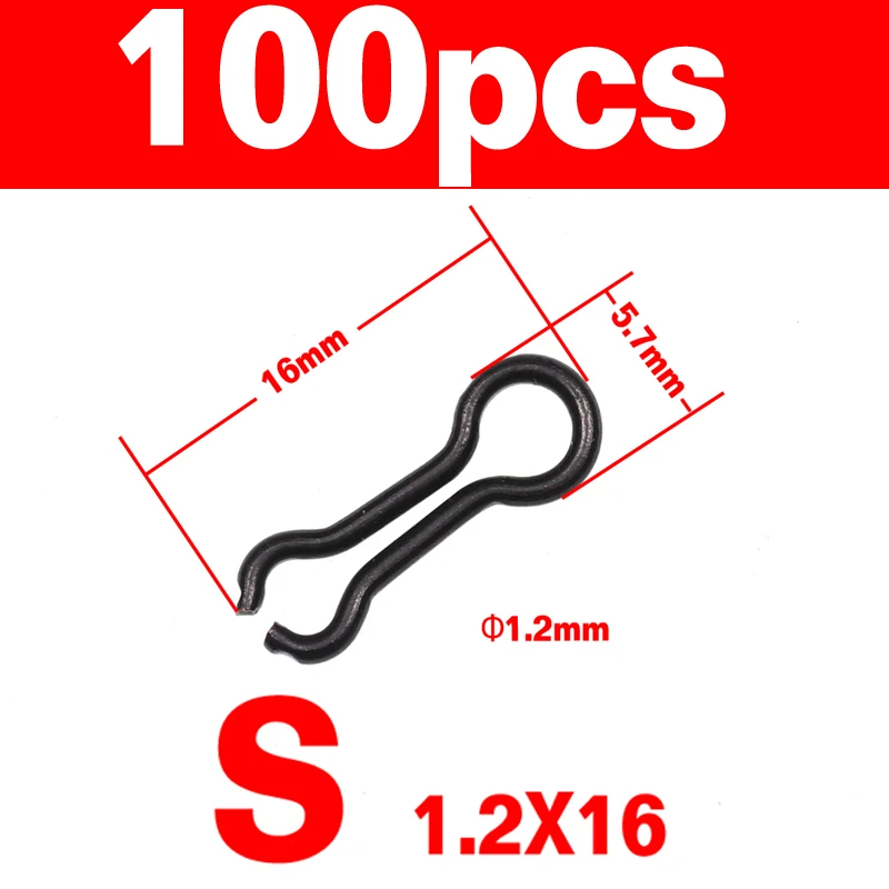 Size S 100pcs Wifreo 50/100PCS Карп рыболовное Грузило Глаза люверсы латунь кольцо рыболовное грузило пресс-форм грузила провода глаза грузило, высокое качество люверсы привести глаза - Цвет: Size S 100pcs