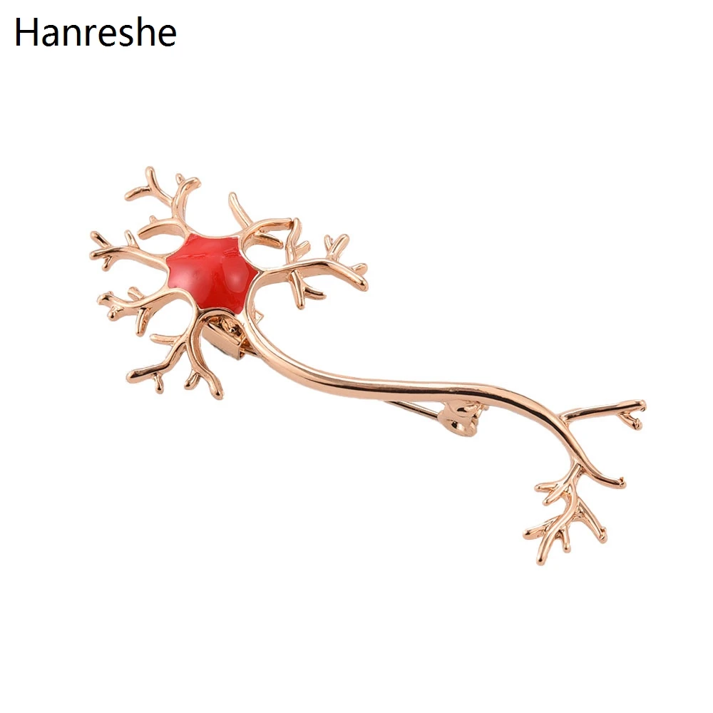 

Hanreshe Classic Neuron Medical Pins Brooch Jewelry Quality Metal Enamel Lapel Badge for Doctors Nurses Gifts