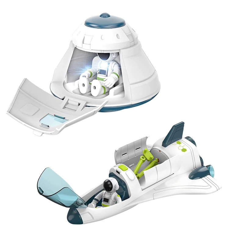 

New Diecast Space Shuttle Cast Space Craft Space Plane Pull Back Model With Sound Light Music Display Stand Child Kids Toy Gift