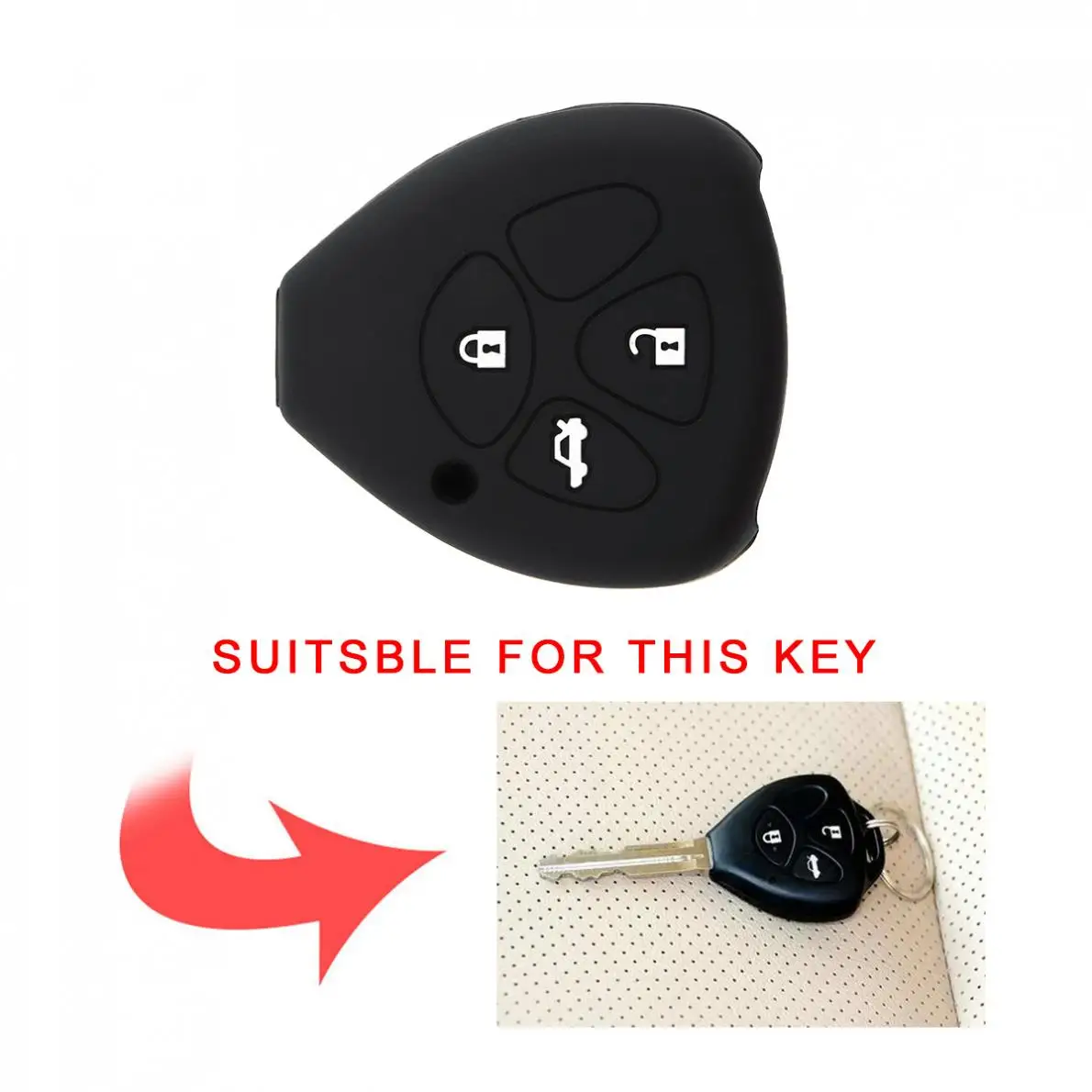 3 кнопки силиконовые прямые пластины ключи Чехол протектор держатель для Тойота