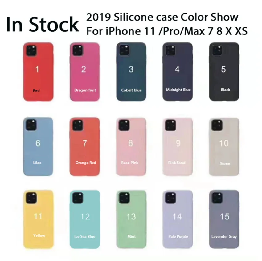 10 шт./партия силиконовый чехол для iphone 11 11 pro max i5 SE 6 6s 7 8 plus iX XR XS MAX чехол для телефона с упаковкой