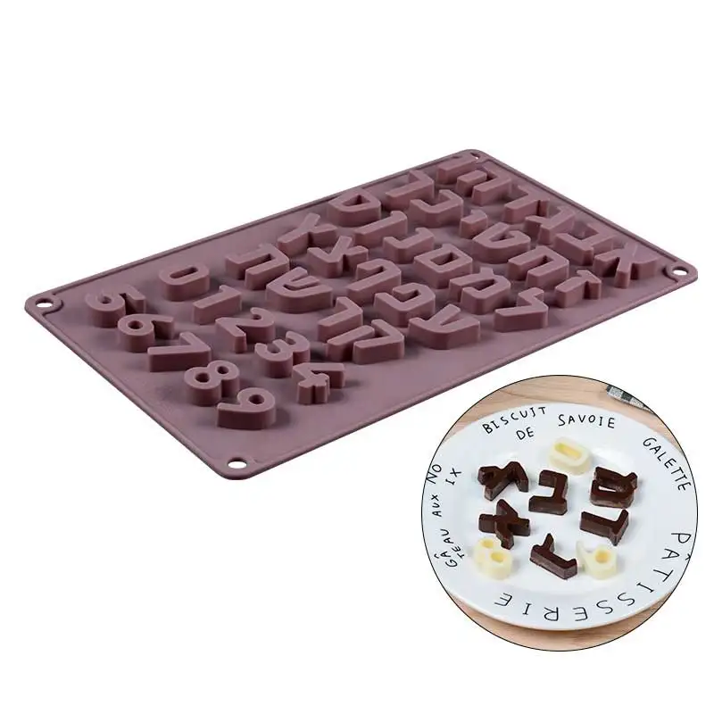 

Hebrew Letters Baking Mold Arabic Numbers Silicone Mold Chocolate Cake Fondant Baking Form Cake Decorating Tools