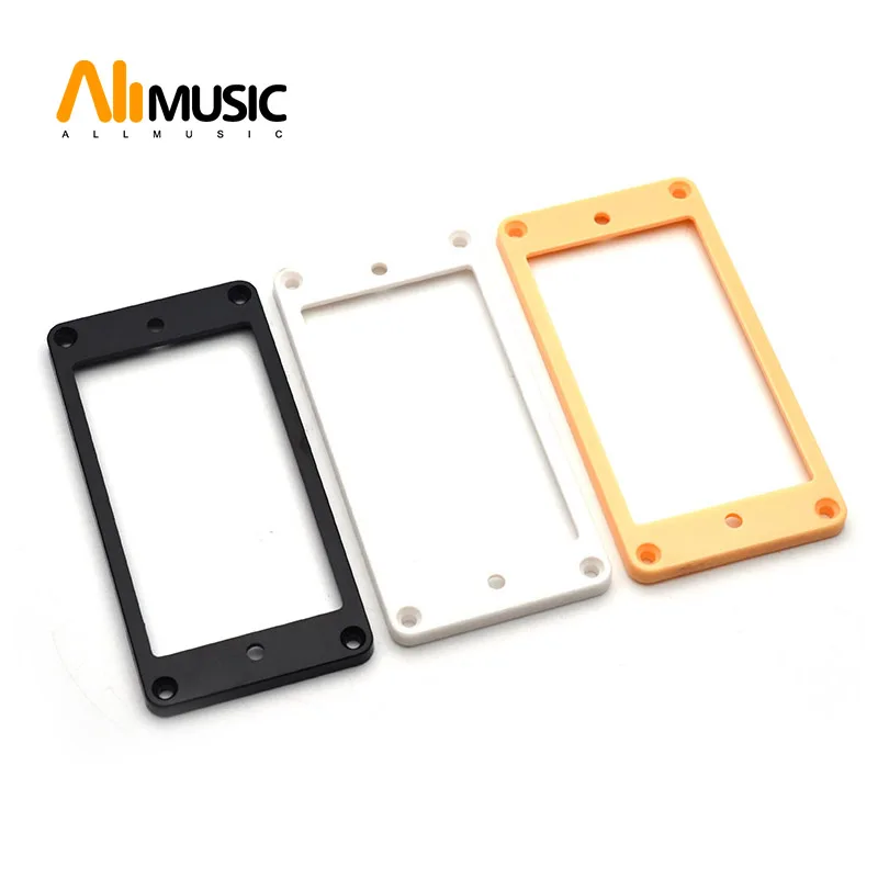 

20 штук плоский Пластик 6 строка хамбакер рама с монтажным кольцом для Электрогитары 2,5/4/5*92*45,5 мм черный/белый/кремовый