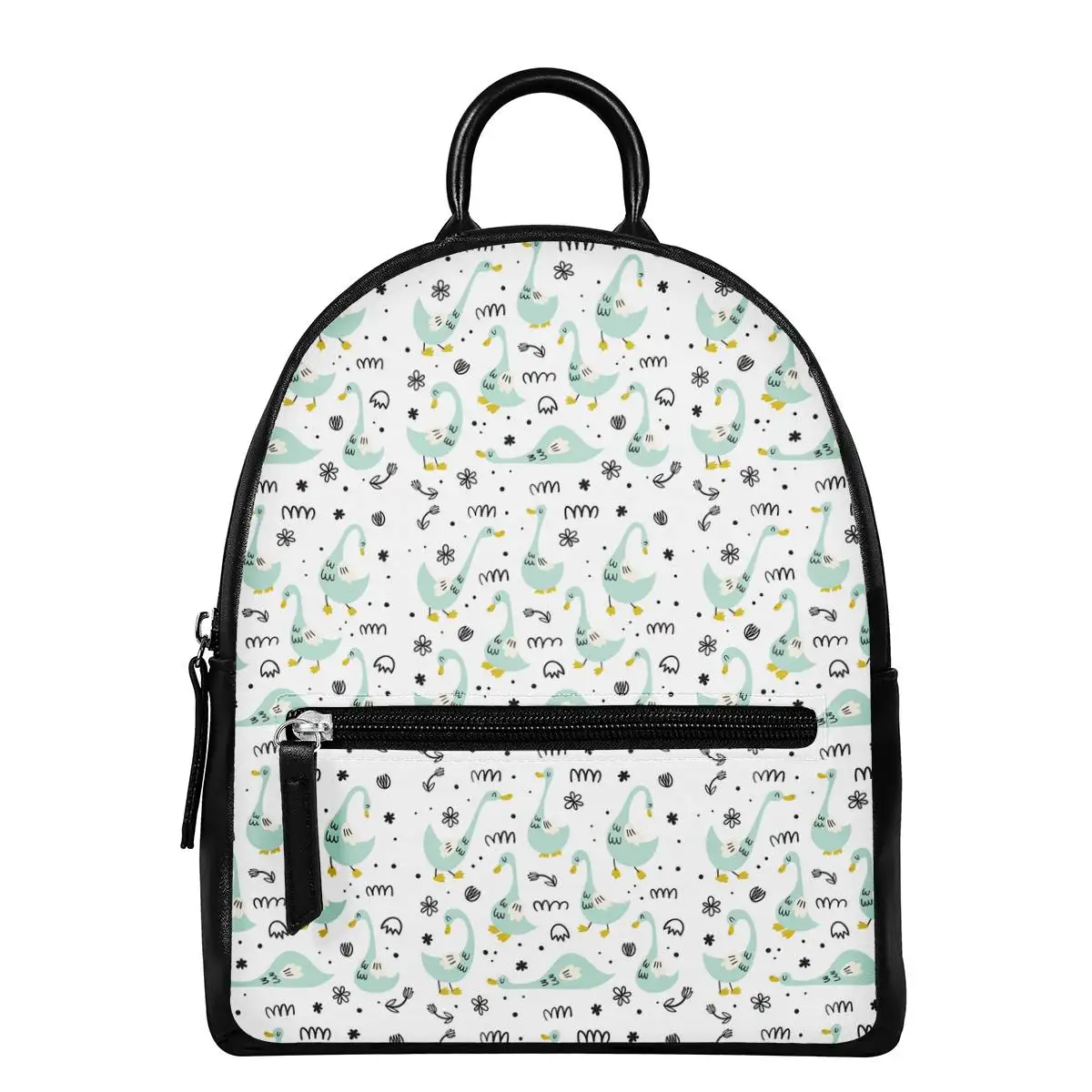 2021 New Travel Ladies Outdoor School Backpack For Childrens Cartoon Duck Printing Multi Function Bag