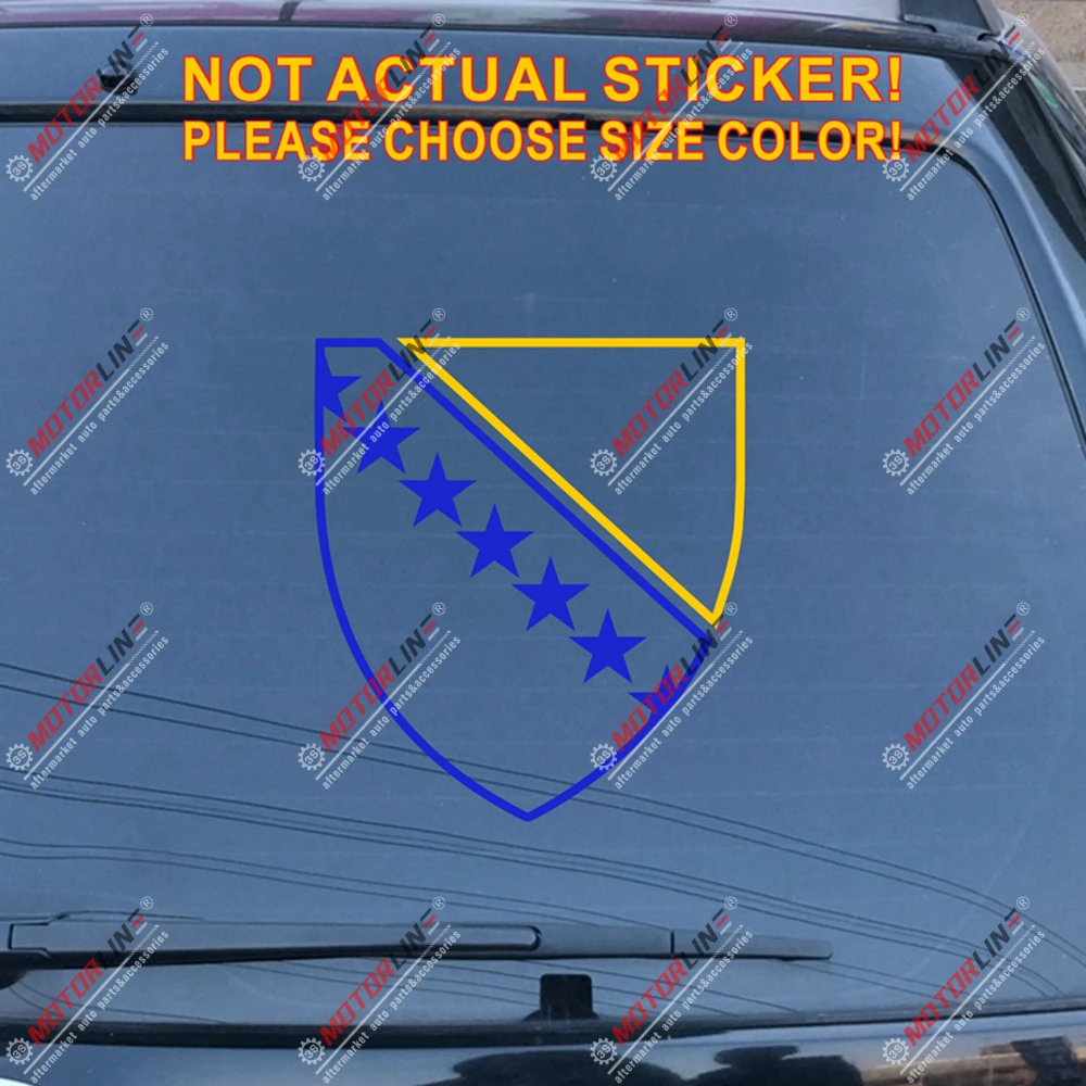 Виниловая наклейка на автомобиль с изображением герба Боснии и Израиля|Наклейки