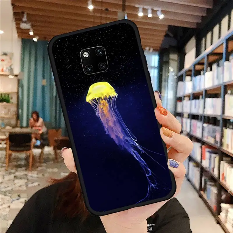 

cute Jellyfish Phone Case For Huawei Mate 9 10 20 Pro lite 20x nova 3e P10 plus P20 Pro Honor10 lite