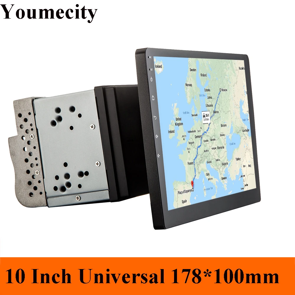 Youmecity 10 дюймов 2 din Android 9,0 автомобильный DVD мультимедийный плеер gps+ Wifi+ Bluetooth+ радио+ Восьмиядерный+ емкостный сенсорный экран+ аудио