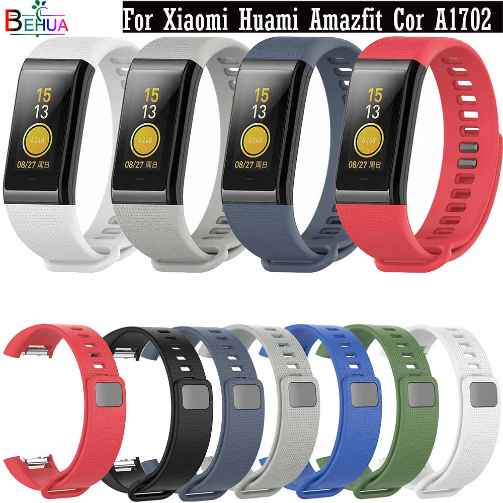 

sport silicone watchband For Xiaomi Huami Amazfit Cor A1702 English version Midong watchstrap Replacement wristband bracelet new