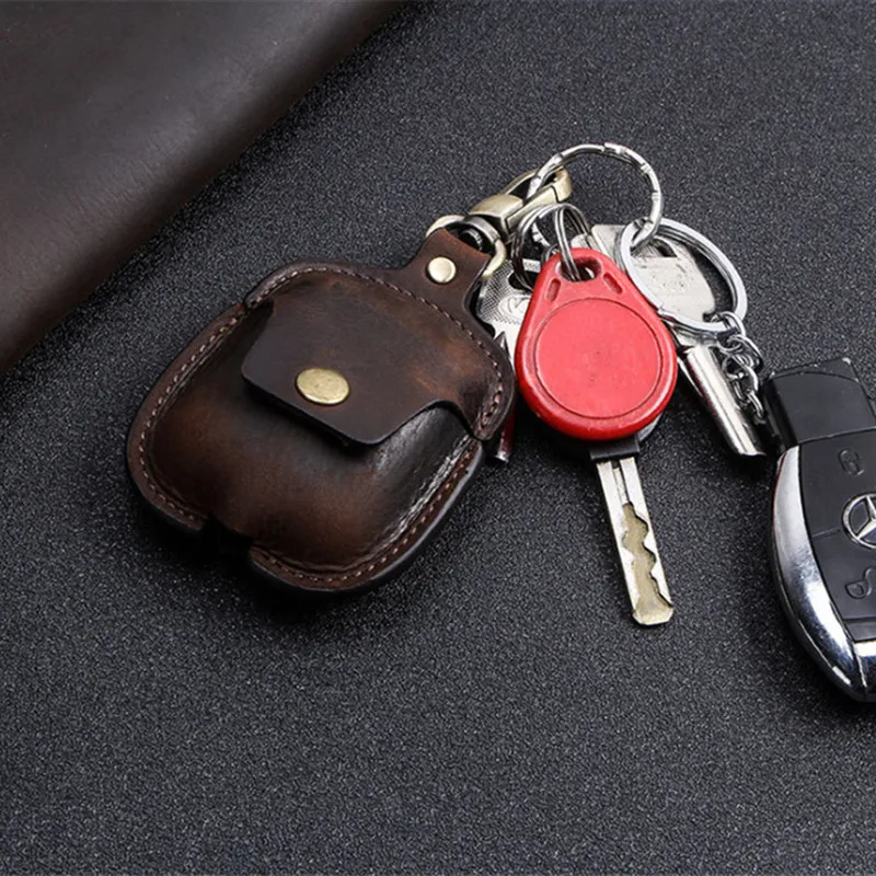 Чехол-бумажник для ключей из натуральной кожи AirPods Pro защитный чехол воловьей