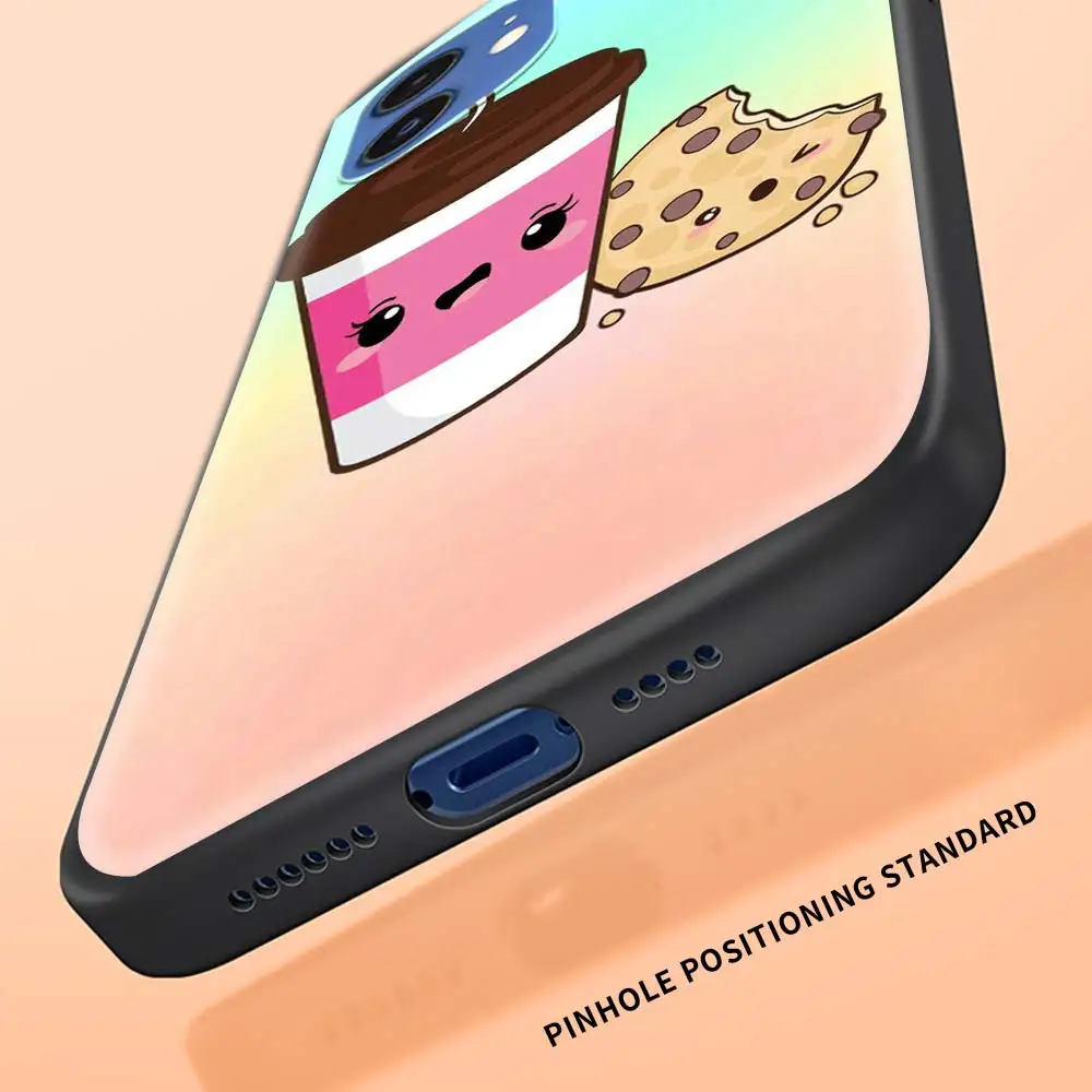 

Case For iPhone 11 Pro Shell For iphone 12 Pro Max 7 8 Plus SE 2020 X XR XS MAX Black Phone Cover Cute delicious food Candy