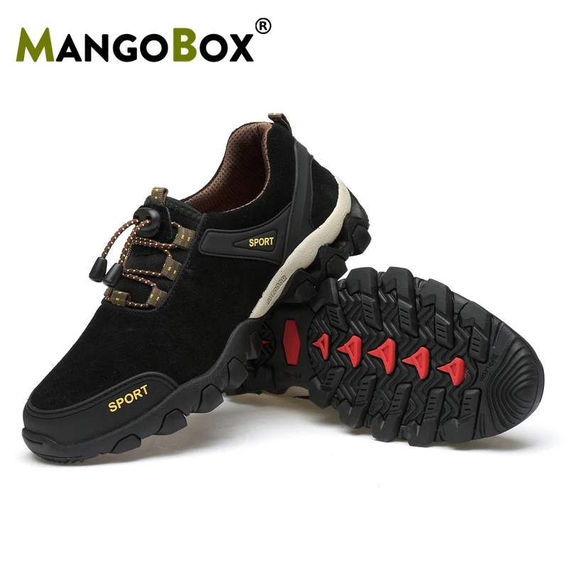 

Genuine Leather Boots Man Outdoor Hiking Shoes Mountain Climbing Sport Sneakers Mens Hiking Trekking Shoes Lightweight Jungle