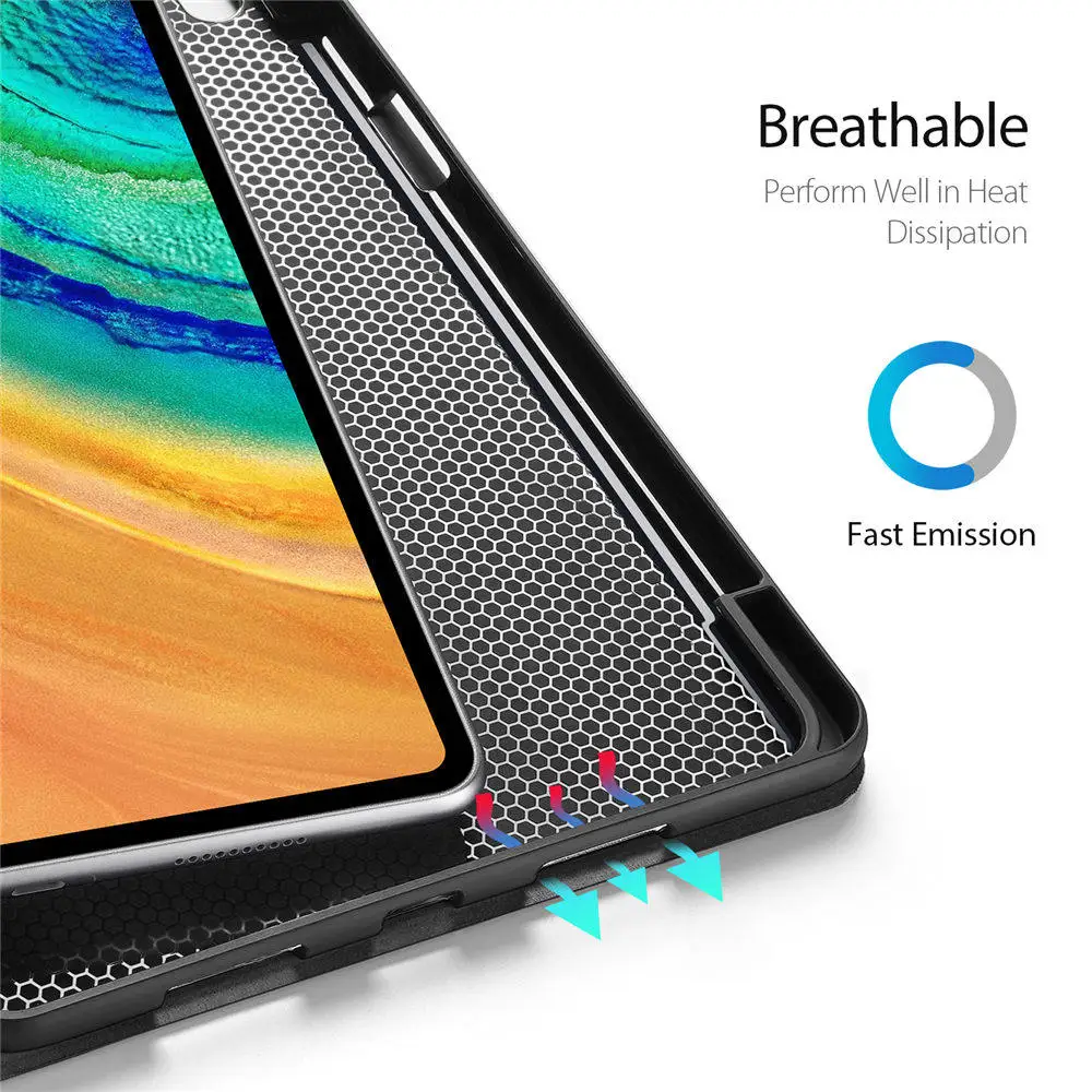 Чехол для планшета Huawei Mate Pad Pro 10 8 с держателем-карандашом кожаный умный