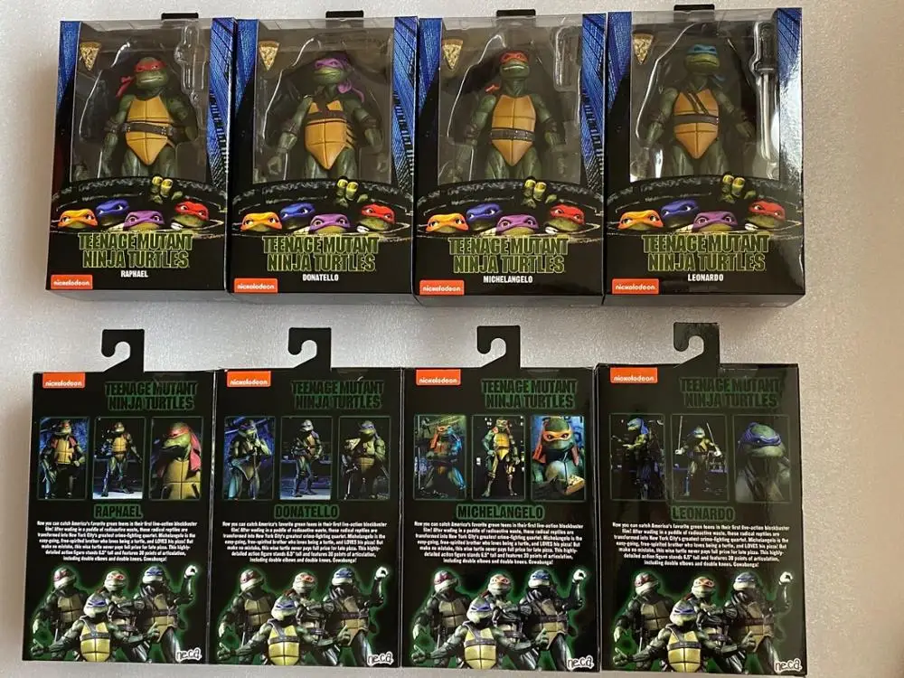 Фигурки NECA игрушки Леонардо Микеланджело Донателло Рафаэль черепахи 1990 фильмы 7