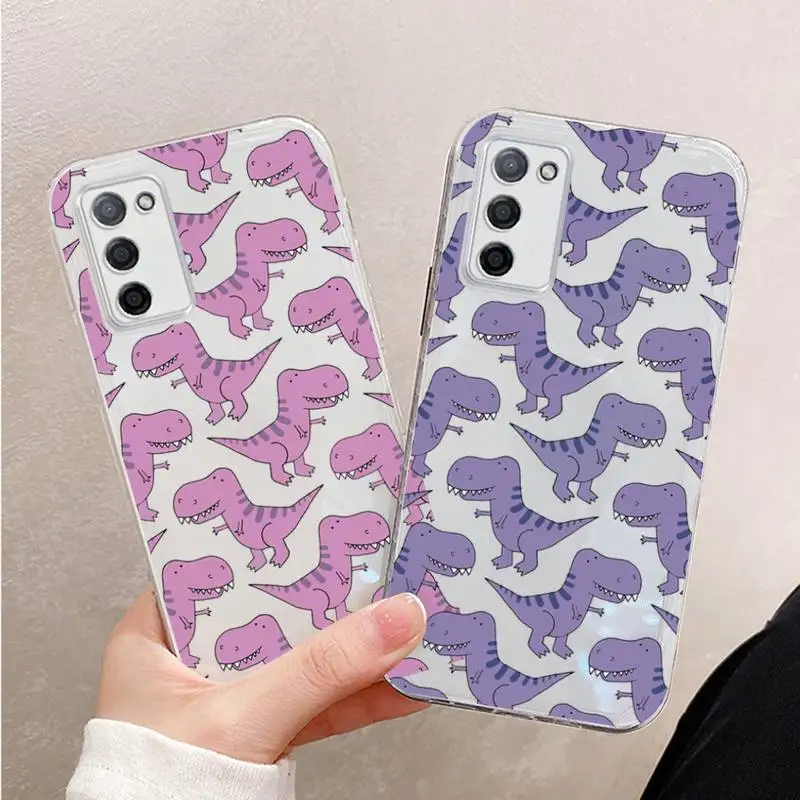 

Dinosaur Baby Cute cartoon Phone Case For Xiaomi Mi 11 Ultra Lite 10 Redmi Note 9 8 7 9a K30S K40 Pro Transparent Coque