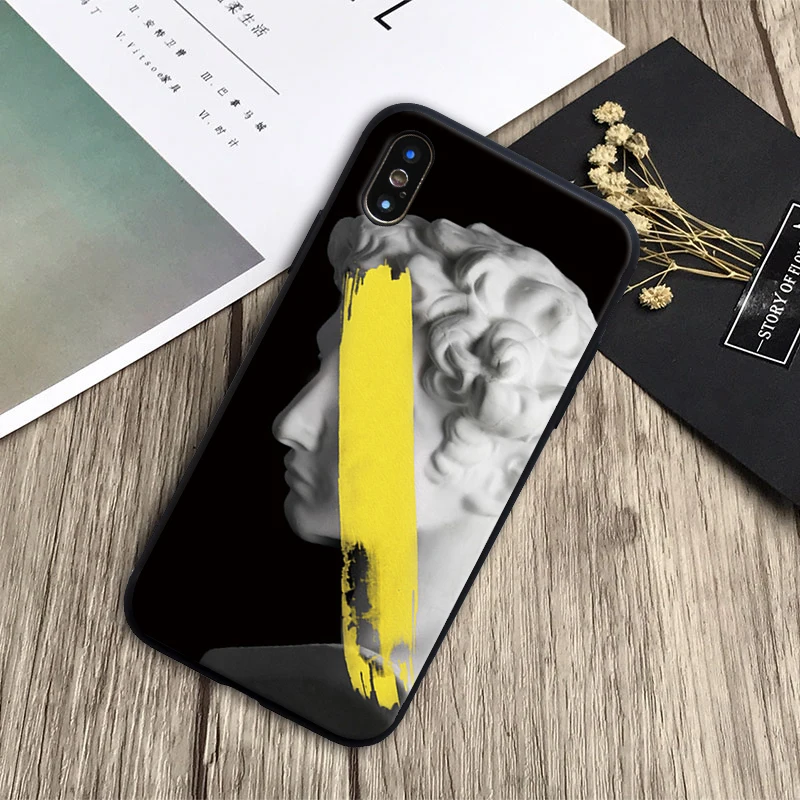 Для iphone 11 pro Чехол Мона Лиза арт Давид линии Мягкий силиконовый чехол для Apple 5 5S SE 6