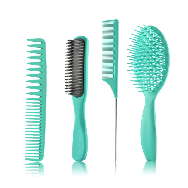 

4Pcs/Set Professional Hair Scalp Massage Comb Hairdresser Cutting Hair Brush Detangling Hair Comb Salon Hair Care Styling Tools