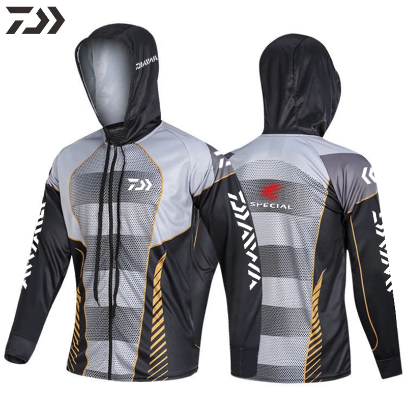 

New Daiwa Fishing Clothing Windproof Zipper Jacket Anti-UV Protection Long Sleeve Fishing Jersey For Running Riding Fishing Wear