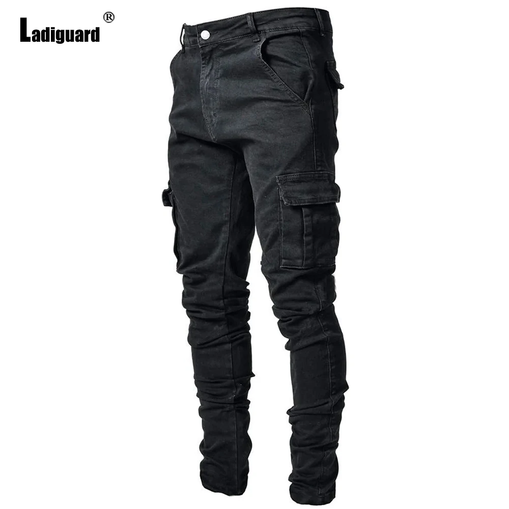 Plus Size 3xl Mens Demin Pants 2022 Spring New Jeans Pencil Pants Male Zipper Pocket Trouser European Style Fashion Demin Pant